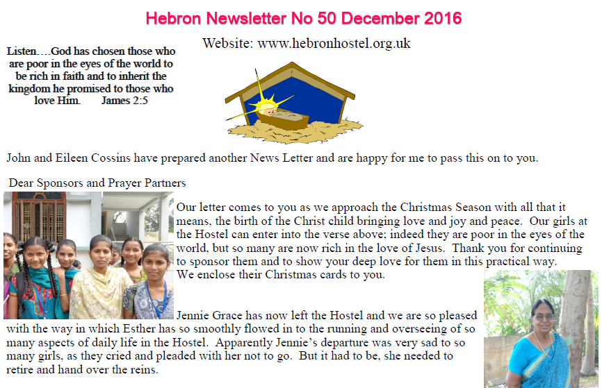 Hebron newsletter - top half