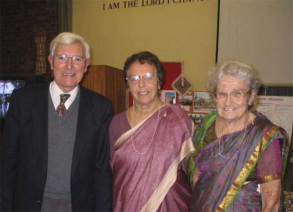 Picture of Joyce Harding with John and Eileen Cossins